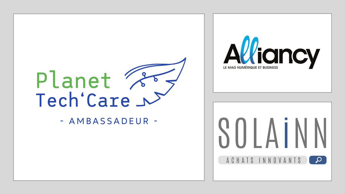 Planet_TechCare's tweet photo. Bienvenue à nos 2 nouveaux ambassadeurs @Alliancy_lemag et @SolainnFr !
La communauté #PLanetTechCare continue de grandir, +560 #signataires, 19 #ambassadeurs, 23 #partnaires, 17 #ateliers organisés ! Ensemble pour un numérique innovant et engagé pour l'environnement ! @numeum_ https://t.co/IixwYERhWK