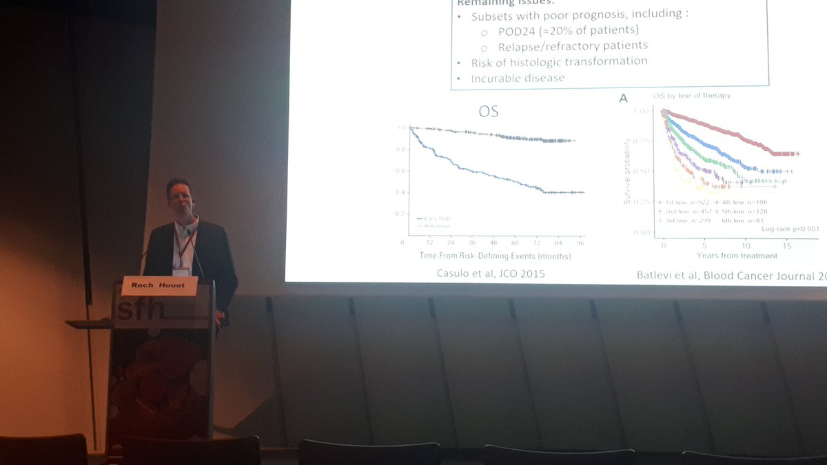 MagaliGranger's tweet photo. Présentation orale sur la place des CAR T-cells dans lymphome folliculaire par le @HouotRoch au congrès de la Société Française d'Hématologie 2022. #Hématologie  #SFH2022 # @AssoELLyE # @CHURennes https://t.co/ihMhmX88GA