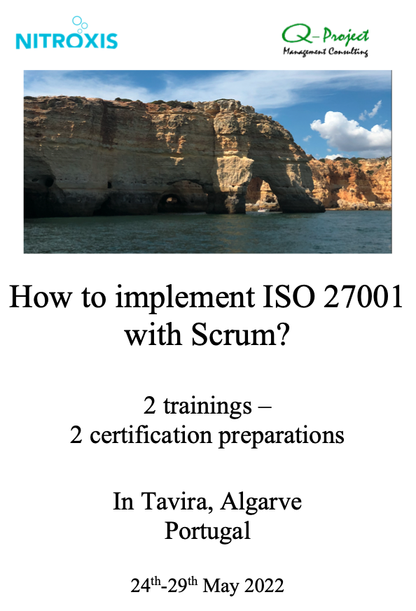 band_welcome's tweet photo. Will you join us in #algarve in #may for an #ISO27001 and #Scrum training ? @treccert @PentaChordSolu - @nitroxis_sprl - #certifications

https://t.co/OmXJQFn58k https://t.co/8KzVJA1VpE