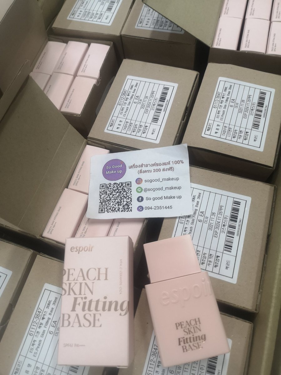 MakeupSogood's tweet photo. เบสตัวนี้รีวิวเกาหลีว่าเป็นแฝดของ chanel ค่าทาแล้วผิวสวย ดูแพงง
ใหม่ Espoir Peach Skin Fitting Base SPF 41 PA++++ 30ml.
เบส���มคอัพเนื้อชมพูพีชช่วยปรับสีผิวให้สว่างขึ้น ดูผิวสุขภาพดี มีกันแดดในตัว บางเบา ติดทน
480.- ส่งฟรี
#EspoirPeachSkinFittingBase #espoir
#espoirbase https://t.co/6OSDlvRJxD