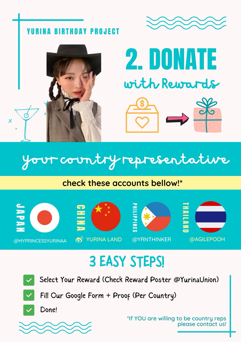 YurinaUnion's tweet photo. B-day Presents for Yurina!🎁🥳

Help us reach 650,000 Yen for her birthday ads and presents on June 19!

Help us with this project by donating any amount through the accounts listed below!

#BirthdayProjectForYurina #KawaguchiYurina #카와구치유리나 #유리나 #川口ゆりな #YURINA https://t.co/wClymq2Cup
