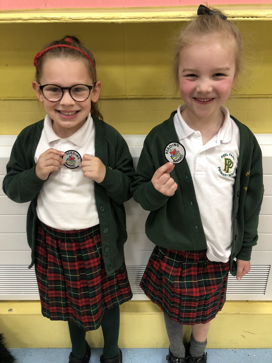 PeelParkClass2's tweet photo. Two more children have been awarded their Silver Reading Award. Look at those smiles! They have worked so hard for this. Well done girls 👏🥈 https://t.co/pRK77DO7f7