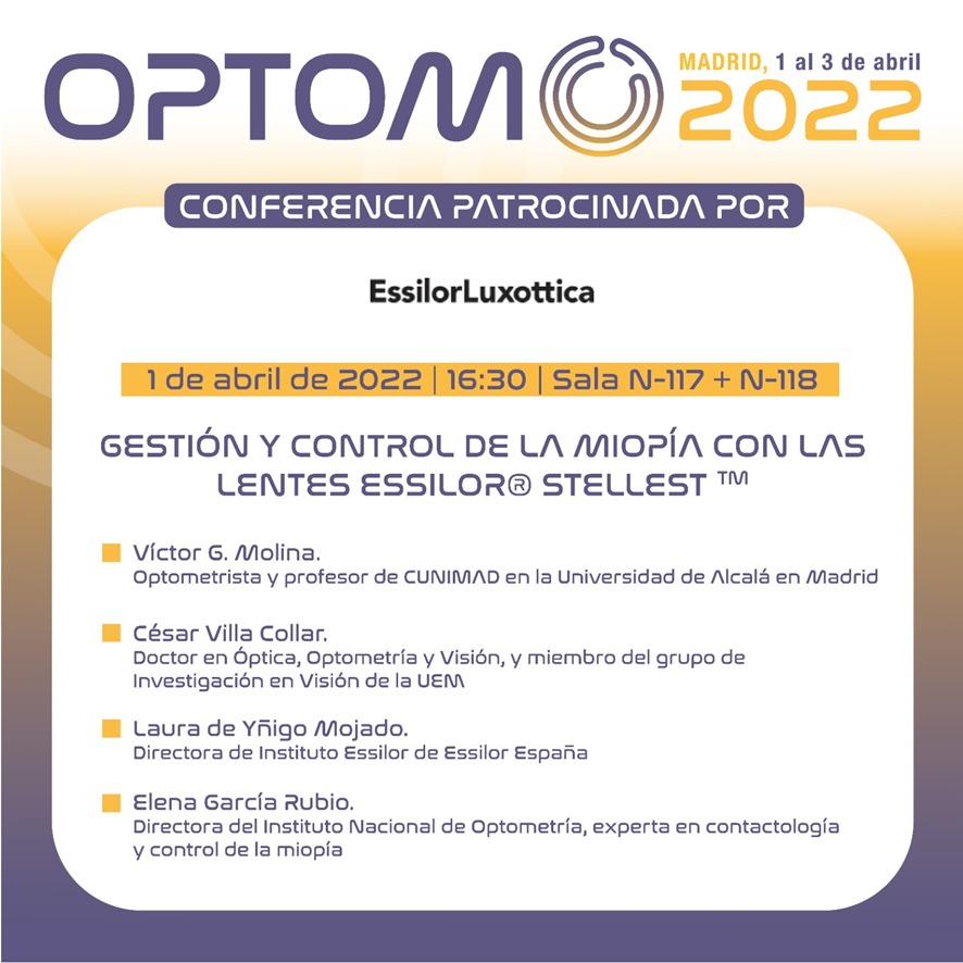 OPTOMcongreso's tweet photo. #ConferenciaPatrocinada #OPTOM2022

🎙 Comienza la conferencia patrocinada por @Essilor sobre 'GESTIÓN Y CONTROL DE LA MIOPÍA CON LAS LENTES ESSILOR® STELLEST™', en la que participan cuatro expertos 👇👇👇 https://t.co/XOmBkFIzLR
