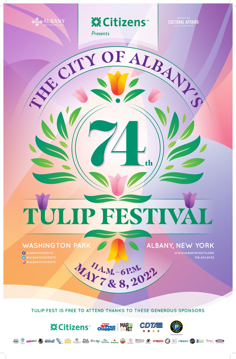 albanyNYevents's tweet image. Tulip Festival presented by @CitizensBank returns to Washington Park on May 7th and 8th!  Find the full lineup here: albanyevents.org/events/albany-…