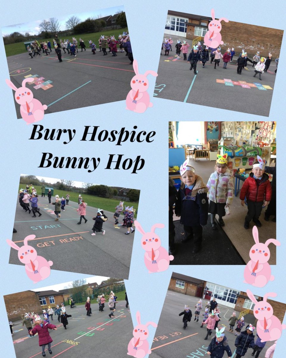 BuryHospice's tweet photo. A huge thank you to St Stephen's primary school for taking part in our Bunny Hop.
If your school or nursery has signed up, we would love to see your pictures!
To register, email rachelkrafft@buryhospice.org.uk or call 0161 797 1748.

#bunnyhop #ststephens #easter #fundraiser https://t.co/2NzHwii7Hs