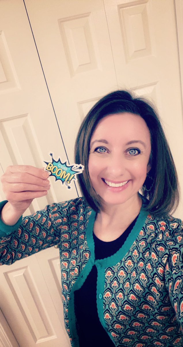 tishrich's tweet photo. Thank you, @mllevalsunshine for the sweet card & awesome #CUEBOOM stickers! What an honor to be part of the #SpringCUE22 boomer crew! So much fun!💥🎤 #MLmagical #ExtremeLessonMakeover https://t.co/tiu4e7Aijk