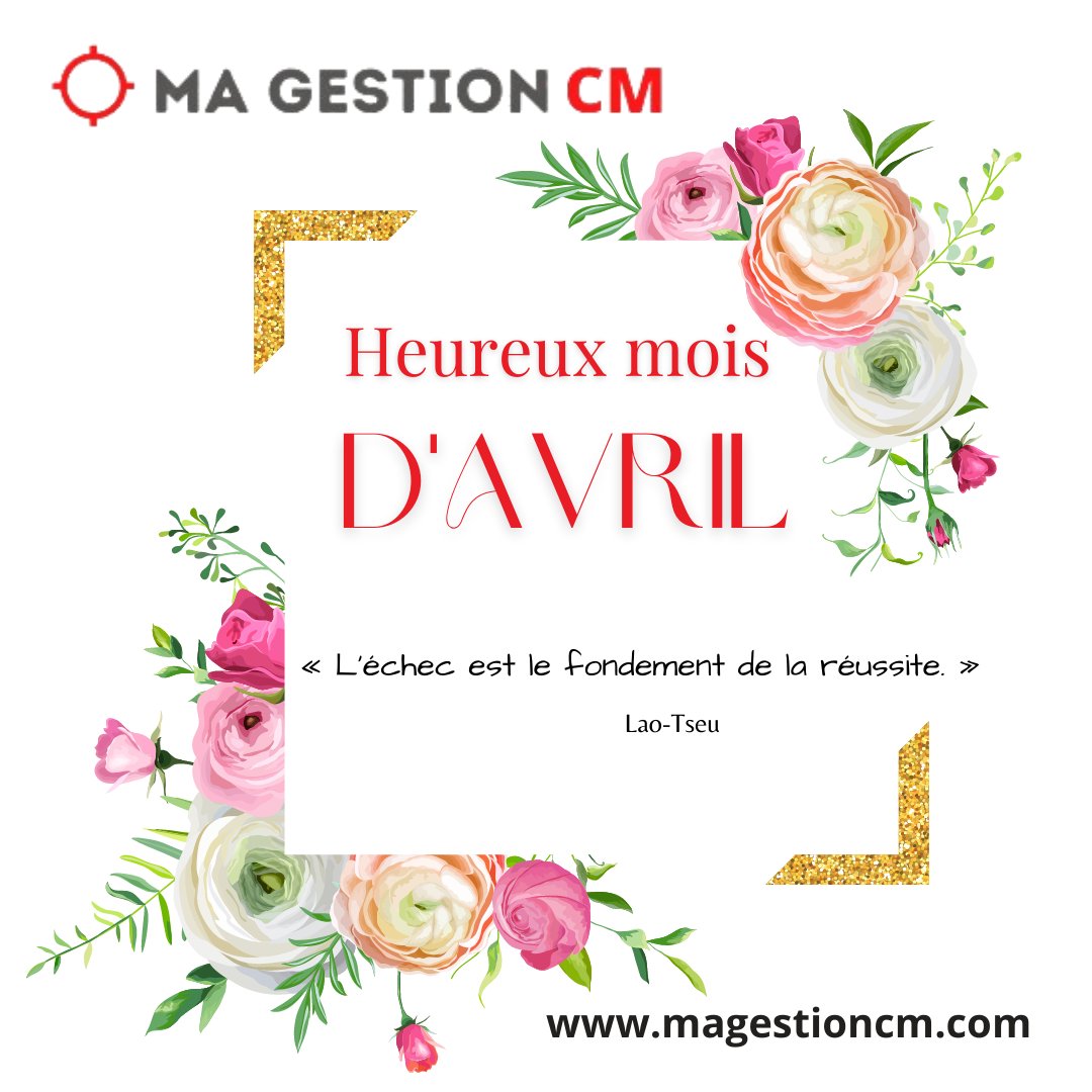 CMagestion's tweet photo. Concentration,  auto discipline, maitrise de soi et amélioration,  le succès sera pour vous: #Excellent mois d'avril à tous !
https://t.co/IDQuHTuToH
#MAGESTIONCM 
#communicationdigitale 
#gestiondentreprise https://t.co/wI8iVFJRyl