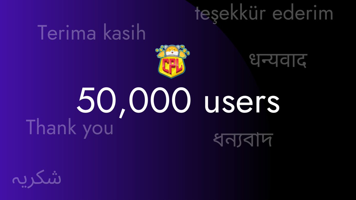 🔥CPL community is now 50000 strong🔥
🙏we thank every one for all the support🙏

🎊To celebrate tomorrow:
👉Big Free game
👉Get back paid games fee, via claims

Keep playing🎮, learning😇 &amp; earning💰
#BinanceSmartChain #GameFi