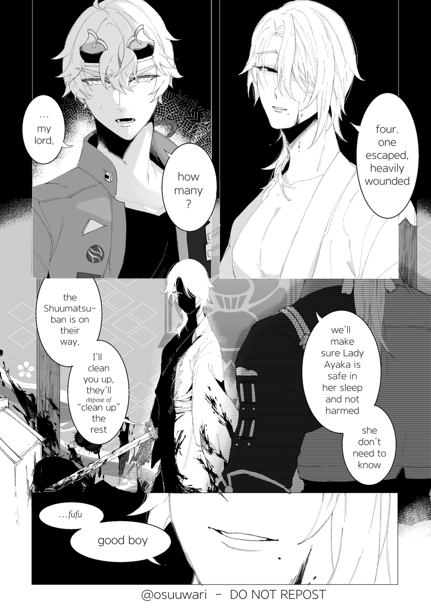 osuuwari's tweet photo. ⚠️ tw: blood
L -> R
cleaning up the young master's mess

#thomato #トマ人 https://t.co/pogSIWEkP4