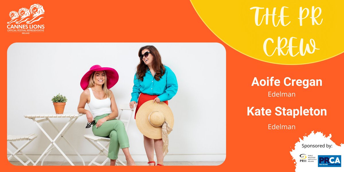 Presenting: The PR Crew

A huge congratulations to <a href="/aoife_cregan20/">Aoife Cregan</a>, <a href="/edelmanireland/">Edelman Ireland</a>,&amp; <a href="/KateStapleton_/">Kate Stapleton</a> ,<a href="/edelmanireland/">Edelman Ireland</a>,who have won the #PR category for <a href="/OpenCommunityIr/">The Open Community</a>  in Ireland’s #CYL2022, sponsored by <a href="/PRII_ie/">PRII.ie</a> &amp; <a href="/PRCA_Ireland/">PRCA (Ireland)</a> We wish them the best of luck in <a href="/Cannes_Lions/">LIONS | The Home of Creativity</a>🦁