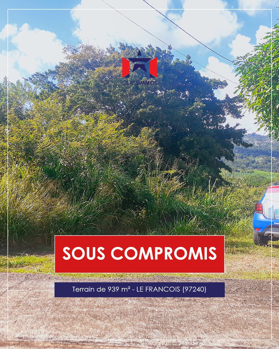 ClassImmos_M's tweet photo. Ce terrain de plus de 900 m² est sous compromis.
📍 LE FRANCOIS 

Et vous, quel est votre projet ? 
Réalisons votre rêve immobilier ! 🔵🔴

Contact : 
📞 0596 72 67 75
 ✉  contact@classimmos.com
🌐 https://t.co/eoo4kH7fvF

#classimmos #immo #immobilier #souscompromis #realestate https://t.co/DKUhwAz5lW