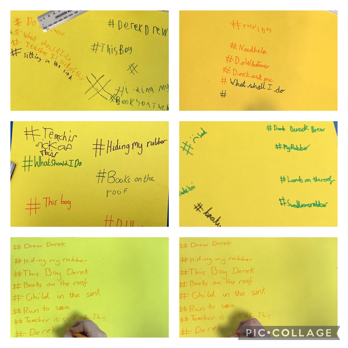 Miss_W_YTP's tweet photo. Can you guess which poem we are hash tagging in Willow? #year4 #poetry https://t.co/sfGjAk3tnW