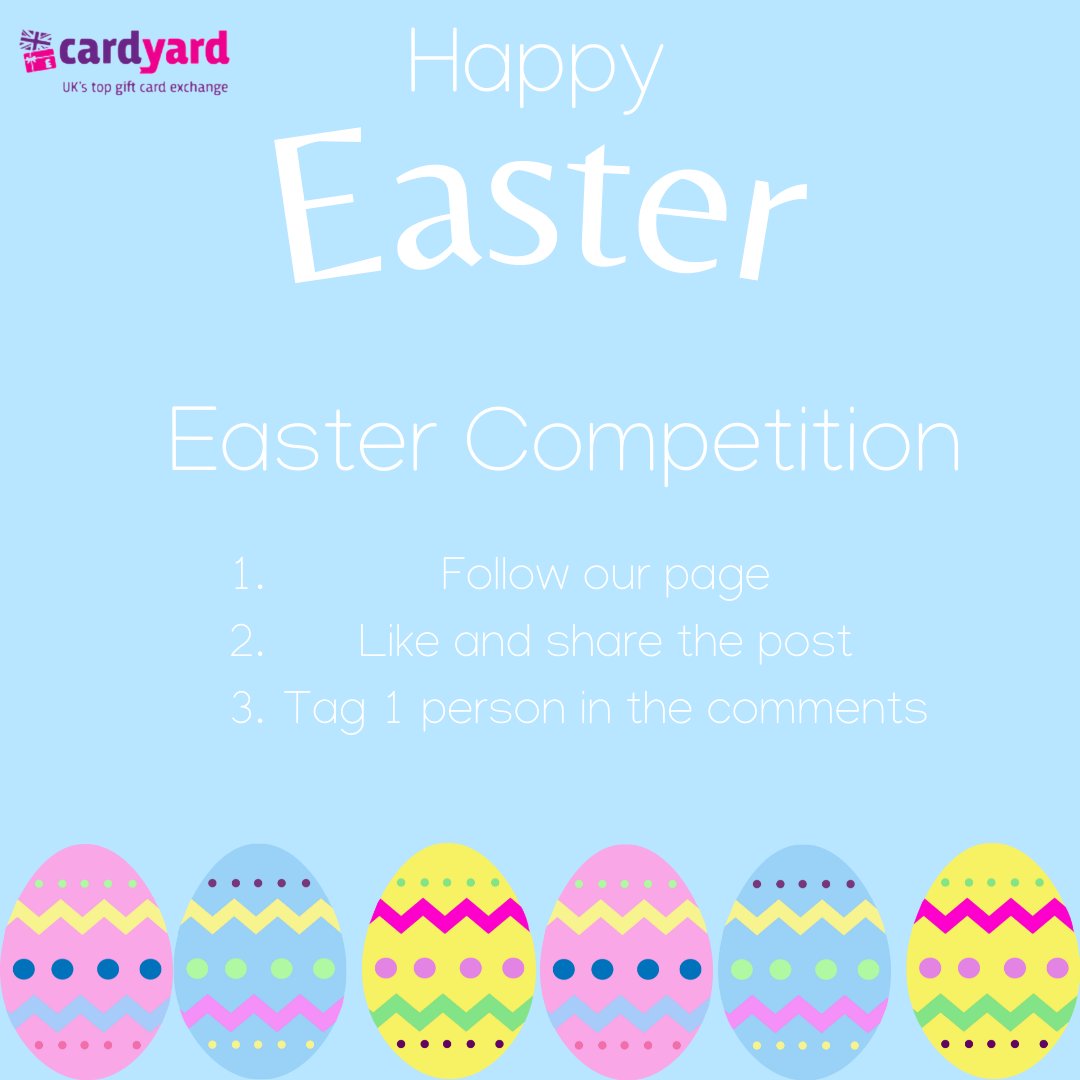 cardyard's tweet photo. Want to win a £20 gift card of your choice?

Just see the steps below how to enter. Ends 22nd April.

https://t.co/yL7eEue6P0 https://t.co/yDd10P4Zr2