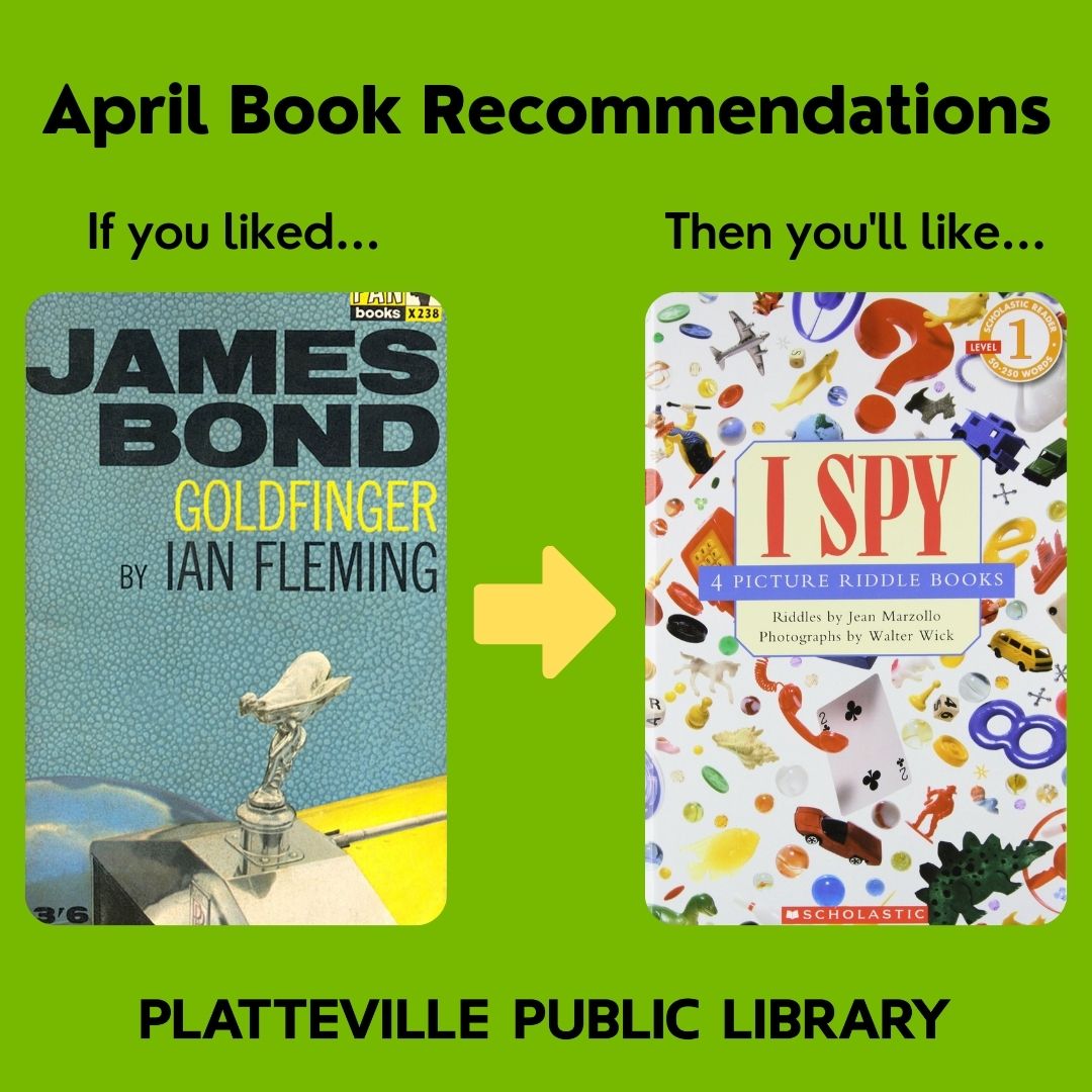 PlattevillePL's tweet photo. Our staff specializes in providing the perfect book for each and every one of our patrons. To celebrate the first day of April, we're sharing some of our best book recommendations to help you find a new favorite! #LibraryLife https://t.co/mUbkziHurB