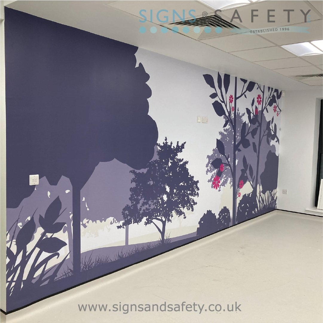 SignsandSafety's tweet photo. Signs &amp; Safety Ltd have completed another project within the Healthcare sector. 

Digitally printed vinyl from our Wall Art range and cut to shape coloured vinyl.

To find out more please visit our website or contact us.

https://t.co/ROAvaRpmGh https://t.co/JwI4ABn4RE