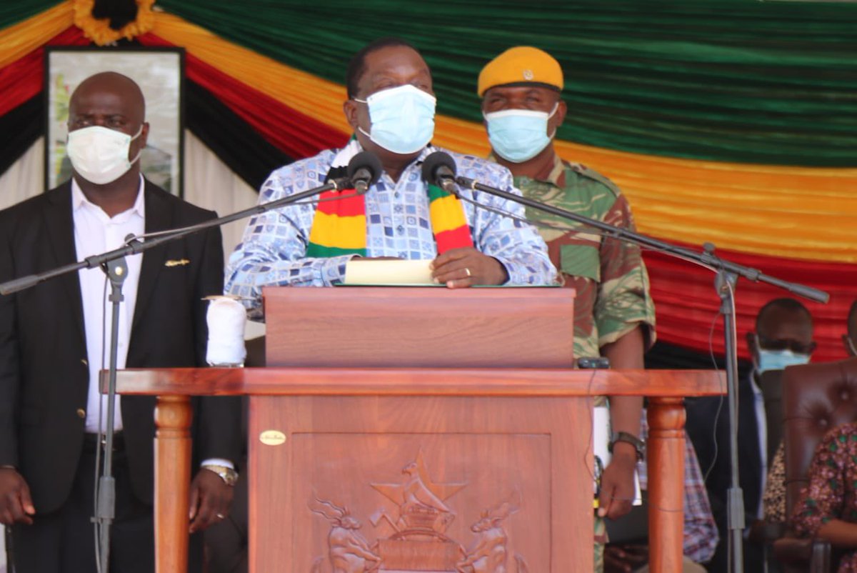 InfoMinZW's tweet photo. President Mnangagwa @edmnangagwa handed over a refuse compactor truck to Chaminuka RDC which was bought using Devolution Funds. Councilors also showcased 22 motorbikes they bought and will be using for their day to day businesses.
#TogetherProtectingTheEnvironment https://t.co/UrU9BgDbbM