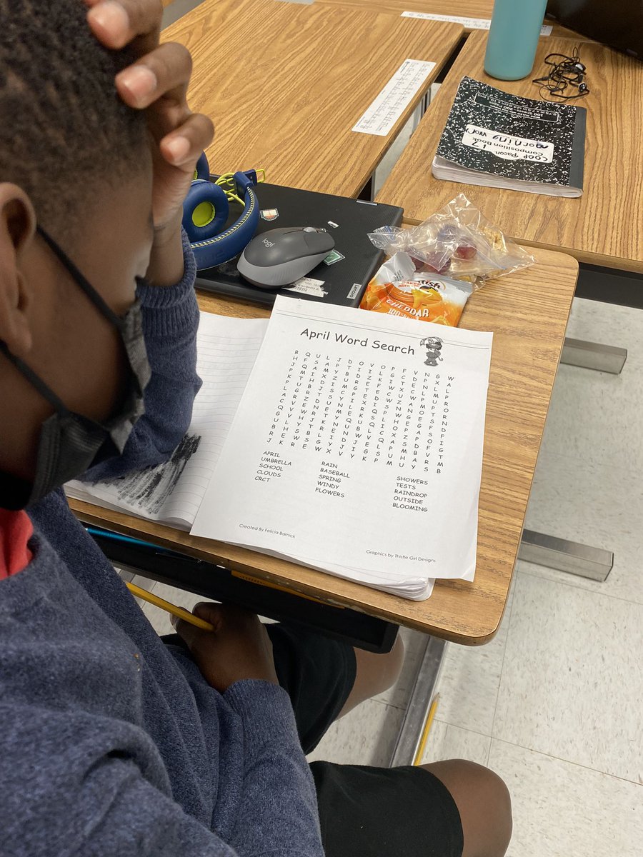 TweetinEagleLR's tweet photo. Students working on an April word find to start the new month… only to find out there are no real words! #AprilFoolsDay #LRElem Thanks @MsBessa3rd for the trickery! https://t.co/IvryttbQhH