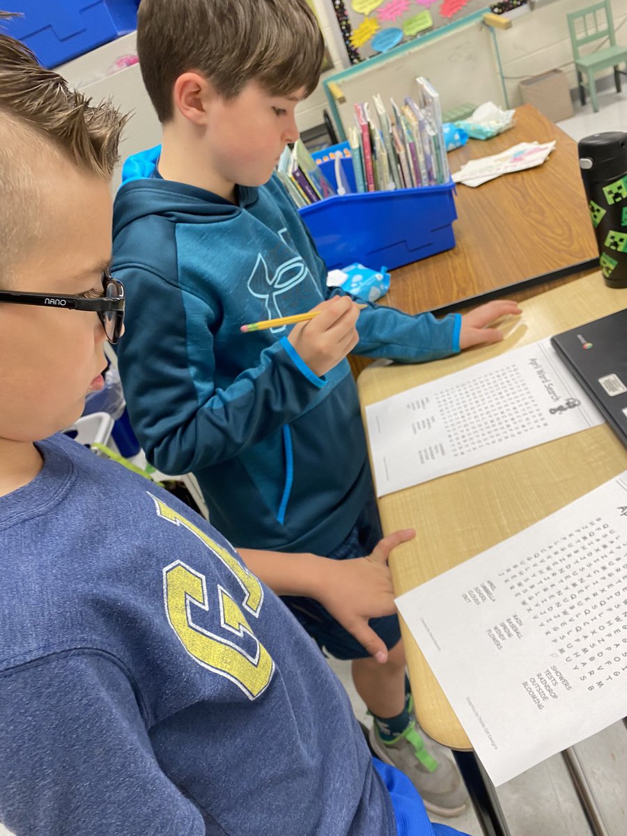 TweetinEagleLR's tweet photo. Students working on an April word find to start the new month… only to find out there are no real words! #AprilFoolsDay #LRElem Thanks @MsBessa3rd for the trickery! https://t.co/IvryttbQhH