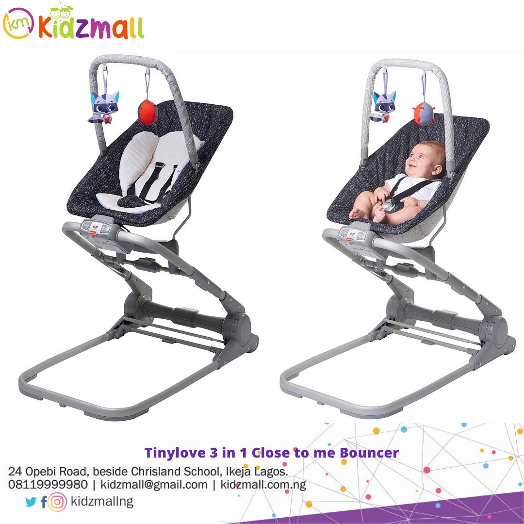 kidzmallng's tweet photo. Tinylove 3 in 1 Close to me Bouncer 
Description 
3 MODES OF USE – Converts easily between high position, bouncer and soother! Making it perfect everywhere, from the sofa to the dining table
EASY TO MOVE – 2 rear wheels allow for easy mobility
EASY TO STOW – Folds flat for https://t.co/UgOT4lL1nt