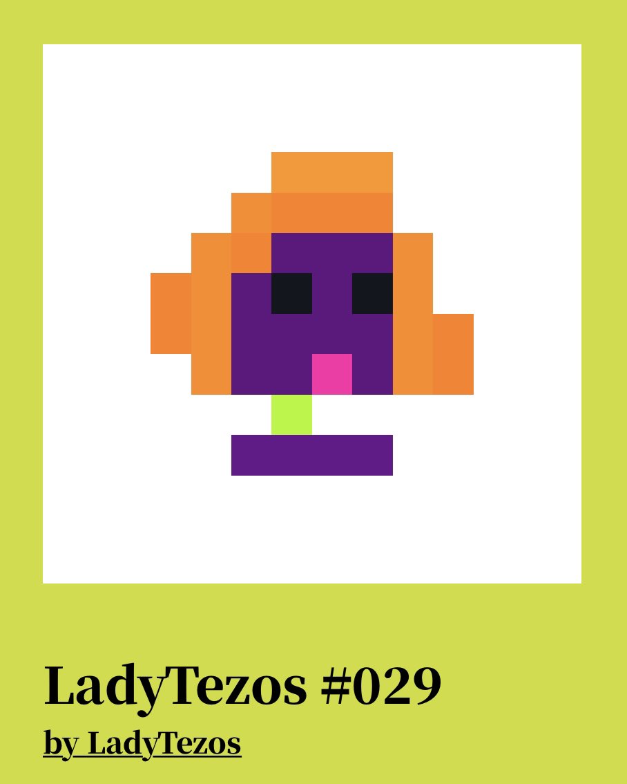 New lady in the house <a href="/8bidou/">8bidou</a> 💜

🧡8bidou.com/item_detail/?i…

#8bidou #tezos   #pixelart #NFTs #NFTcollections