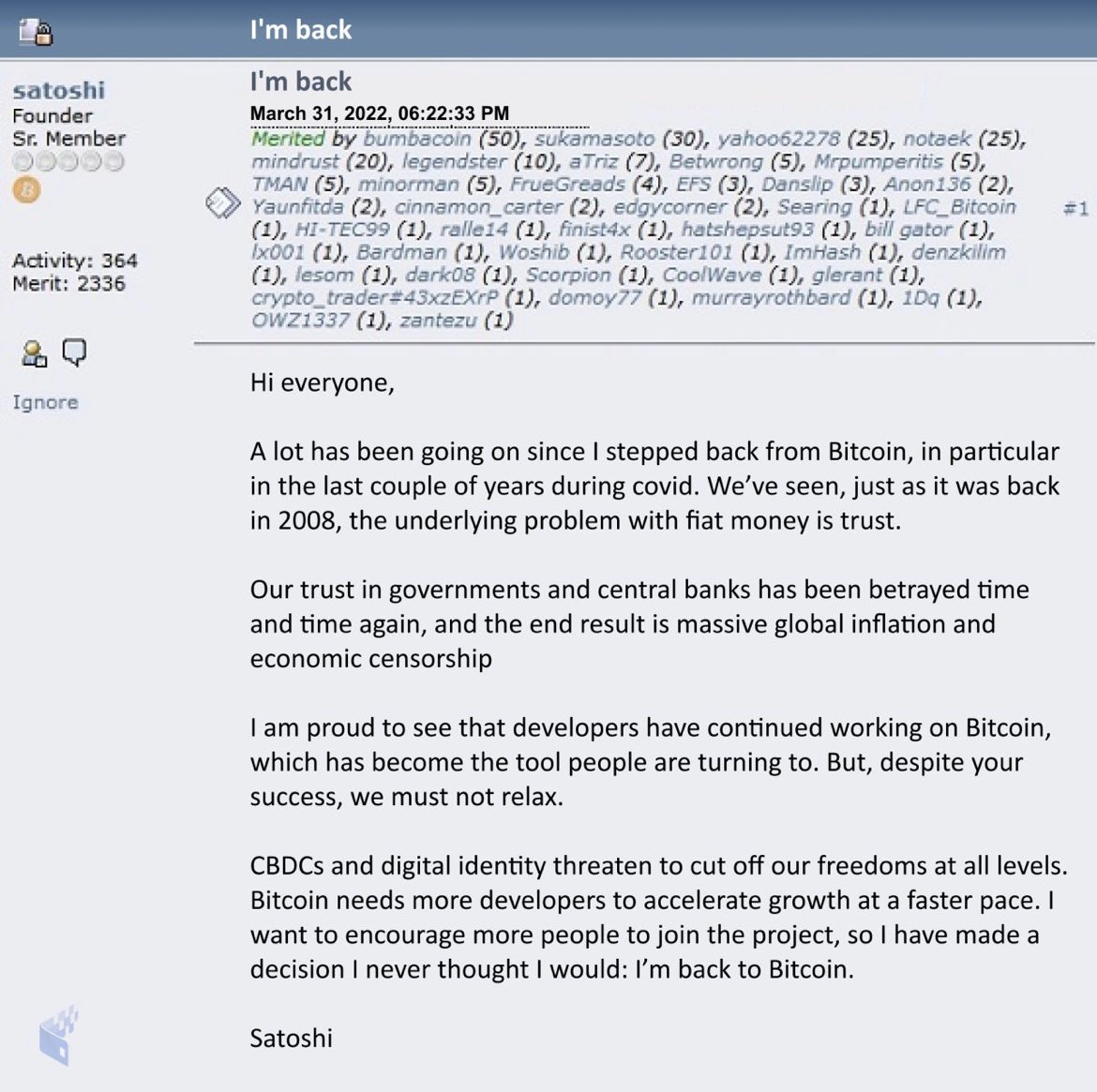 nico_Azamww's tweet photo. Satoshi is Back?!! Can this be real https://t.co/95HCcqyLDF