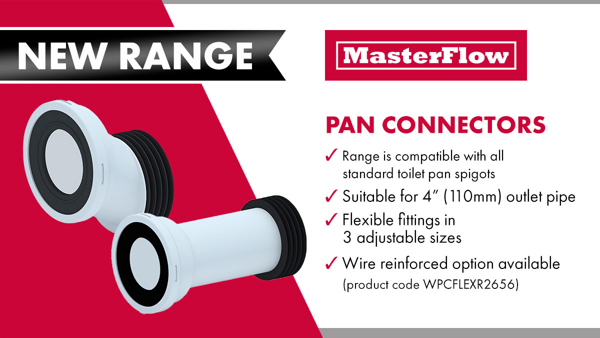 MasterFlow_UK's tweet photo. We're dedicated to offering a comprehensive range of #fittings to suit all #plumbing installations which is why we recently extended our portfolio to include a #panconnector range https://t.co/wL0ScX8WqE https://t.co/7QyiZbQBRr