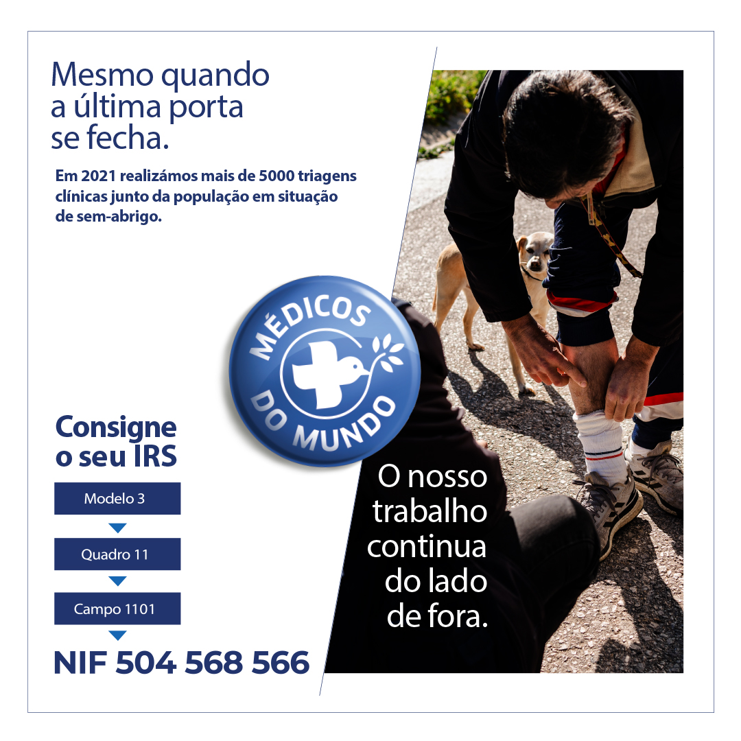 medicosdomundo's tweet photo. A partir de hoje, pode entregar a sua declaração de #IRS  e com um simples gesto fazer a diferença juntos daqueles que mais precisam!

Faça já a consignação de 0,5% do seu #IRS, sem custos para si, e ajude-nos a continuar o nosso trabalho do lado de fora. https://t.co/B2R84S6zLS