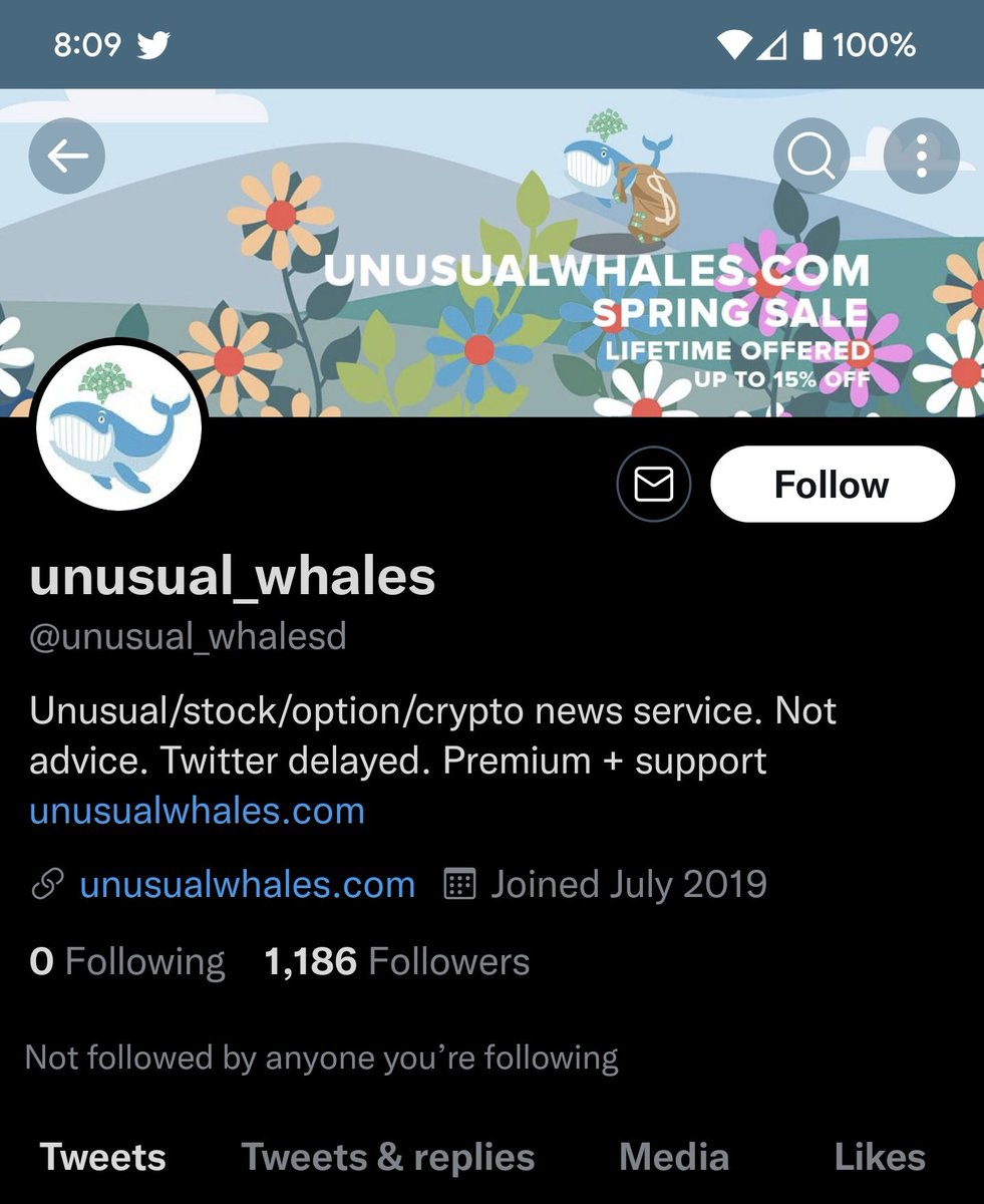 pbCaptainInsano's tweet photo. We have someone impersonating @unusual_whales . Can I get the HTF family to report the guy @TRUExDEMON @ScrapQueen313 @PhaserOccams @Ws_Viking @kattmohrs @Traytrades @ https://t.co/8HJPc0d0x3