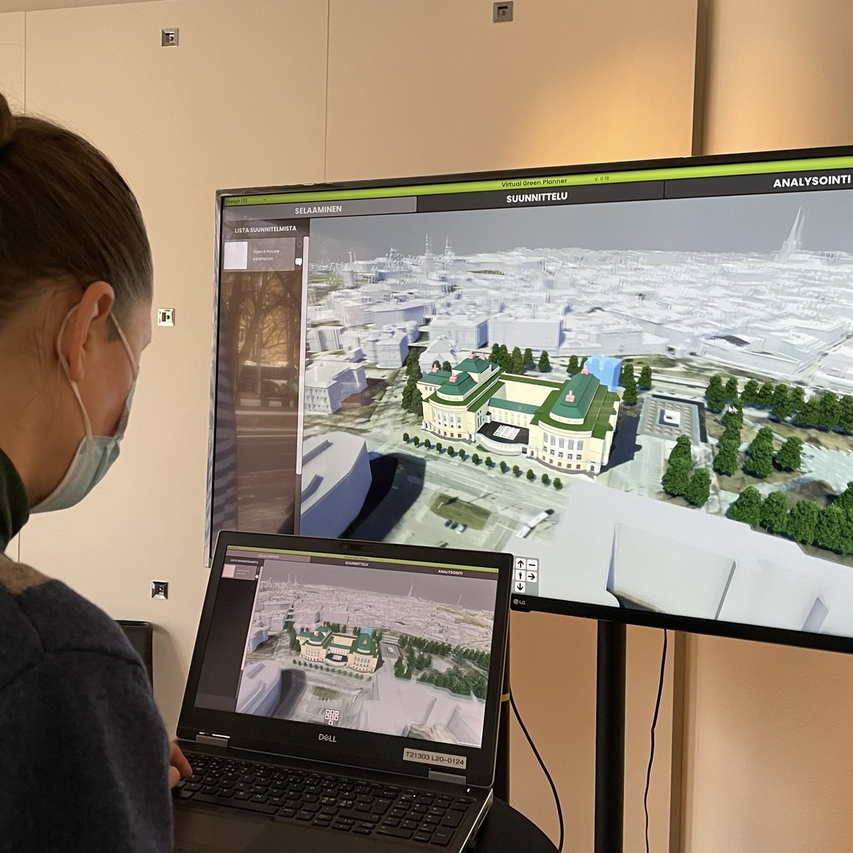 pilvinummi's tweet photo. How would interactive #3D tools fit to #urbanplanning practices? This week new innovative tools developed by researchers from @AaltoUniversity @TallinnTech and HRLS Stuttgart were tested in Tallinn City Planning HUB together with prospective users @FinEstSmartCity #eplanning https://t.co/w2I4gna7P4