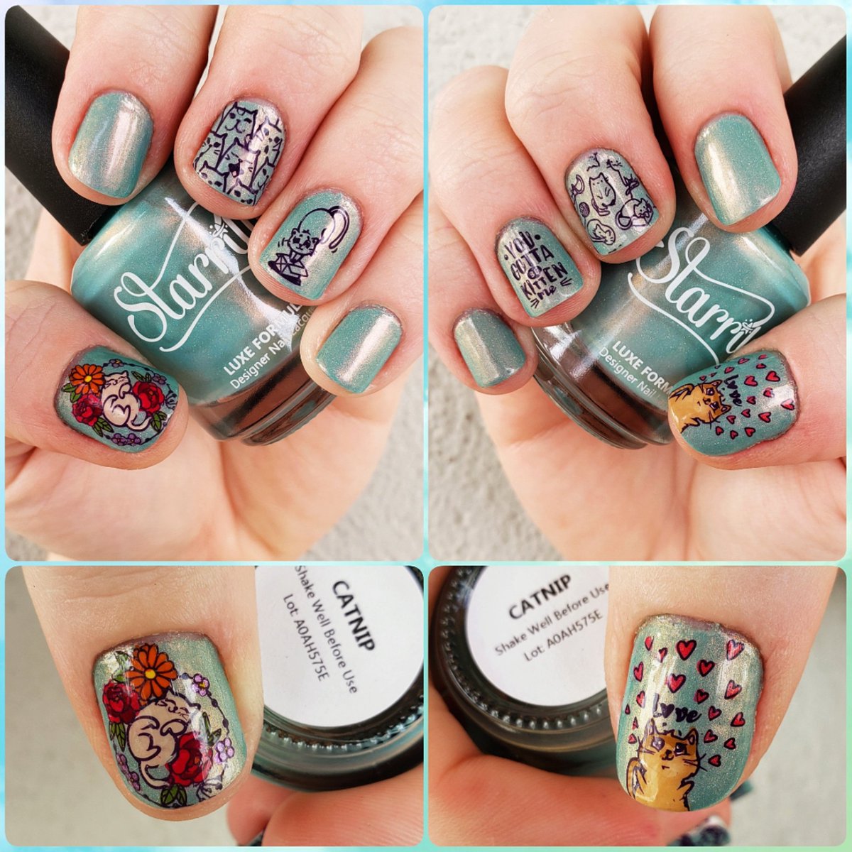 cdowns2's tweet image. #Cat manicure I did last Sunday. 😸 😻

@StarrilyInc Catnip
#Maniology #nailstamping
#nails #nailpolish #manicure #starrilycatnip #catmanicure #cats #catsoftwitter #kmnailchallenge