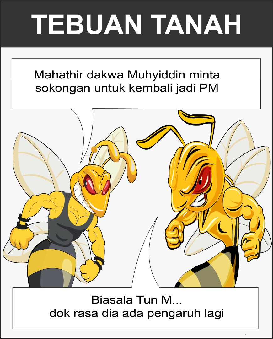 WartaRakyatMsia's tweet photo. Tebuan Tanah bisa menyengat. https://t.co/fSYc1ckky1
