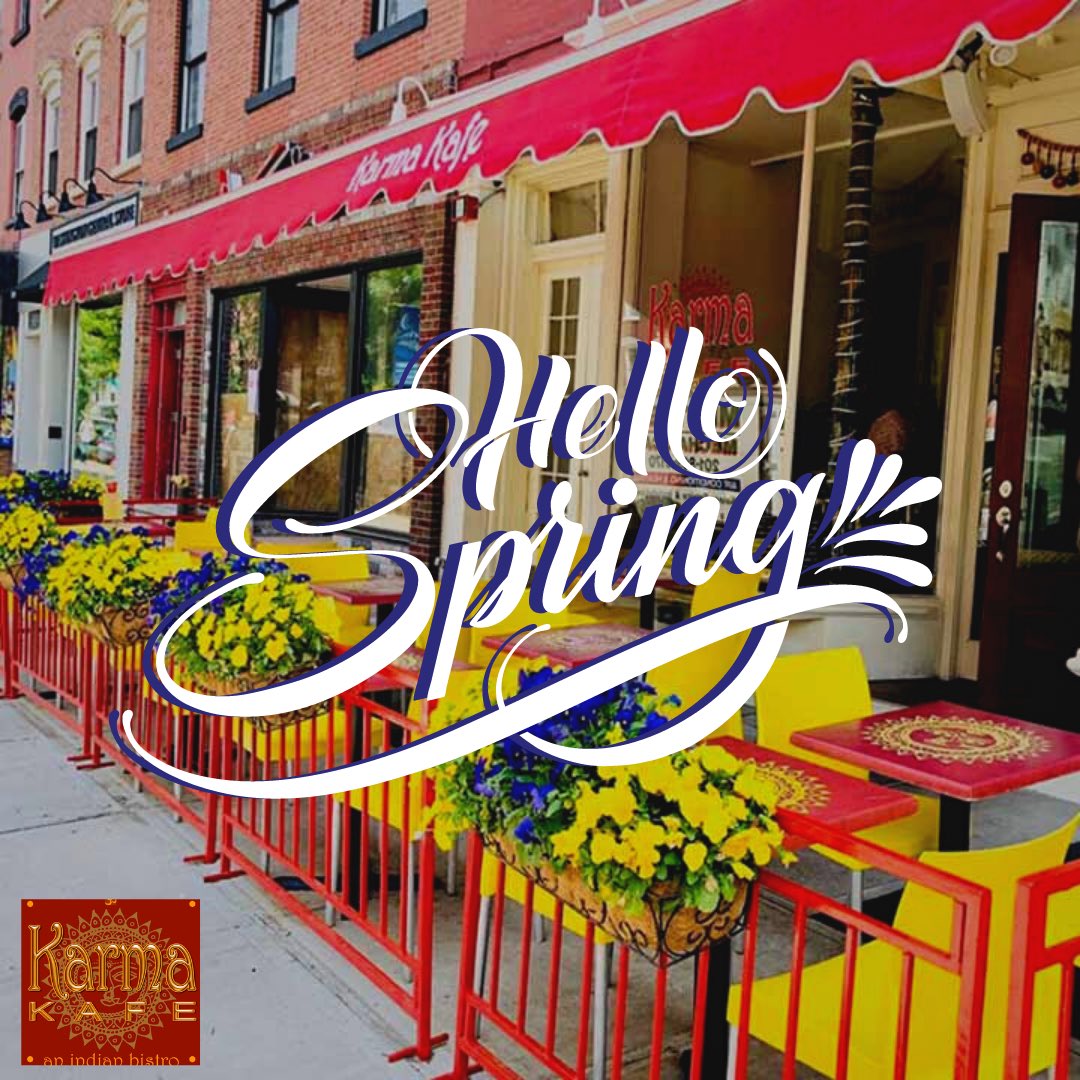 Spring has Sprung and Karma’s Outdoor Kafe is Coming Soon! 🌸🌤

For Reservations call: 201.610.0900

#KarmaKafe #Hoboken #HelloSpring #IndianFood #Outdoors #hobokenlife