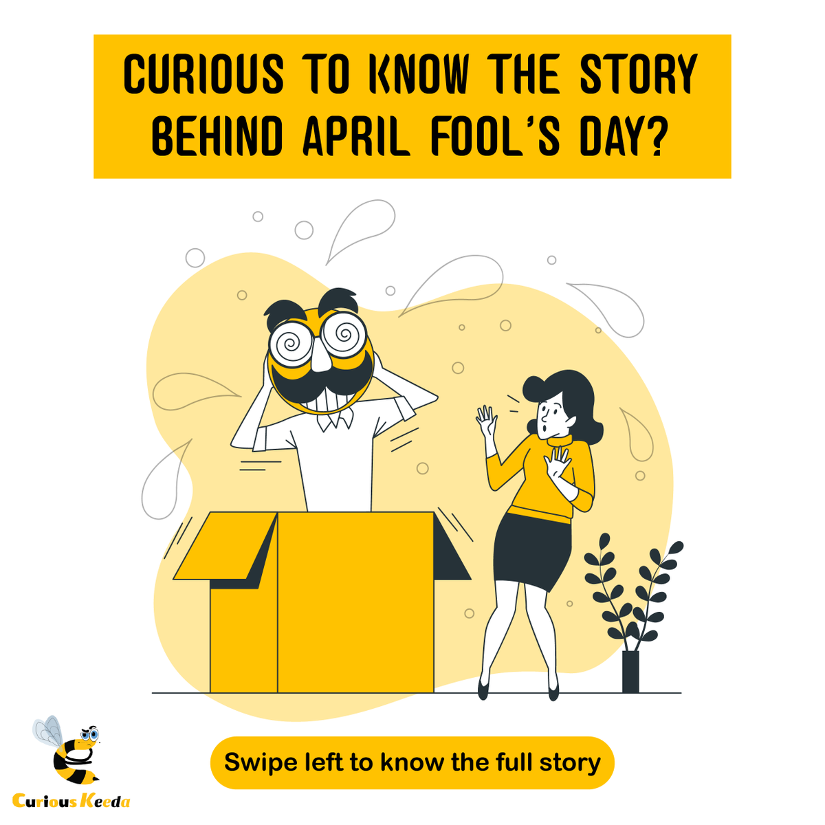 curious_keeda's tweet photo. This is the story behind April Fool's Day! Damn! Its a fool's day because it took years on years to spread a little information. 

Thank god we have social media! 

Happy April Fool's day! 🤪

#aprilfoolsday #april #aprilfoolsjoke #prank #smile #curiouskeeda #curiouskeedaindia https://t.co/cvJhTEL1m5