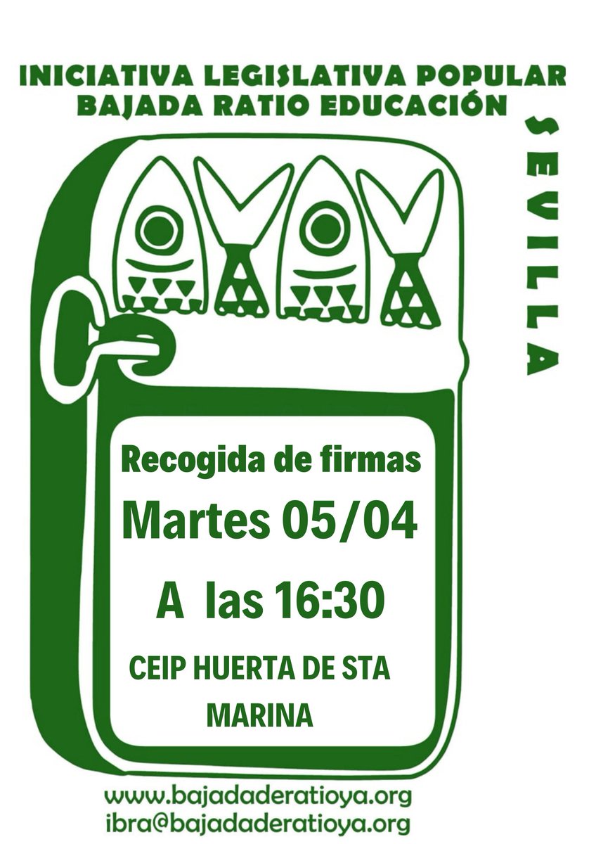 fampasevilla's tweet photo. 📍 Triana
📍Casco Histórico
📍 Olivares
📍Roda de Andalucía
Acércate y firma✍️
La bajada de ratio está más cerca de ser una realidad
Porque es de sentido común
Por una educación de calidad y equitativa
#ILPBajadaDeRatioYa https://t.co/KoMmo1tAJx