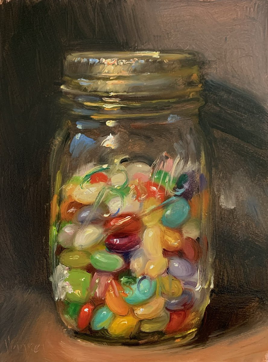 RT @NoahVerrier: My oil painting of Jelly Beans https://t.co/uO299AEHVS