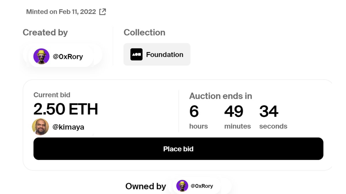 0xRory's tweet photo. OMG!!😯😳😵 Auction started for 2.5 $ETH!! Woaahhhhh!! The reserve was only 0.25$ETH and look who came with a 10X Bid 

✅
@KimayaNFT  Thank you so much for your love and Support😭You are the Best♥️ #auction #nft #nftauction https://t.co/qBugKwApoJ