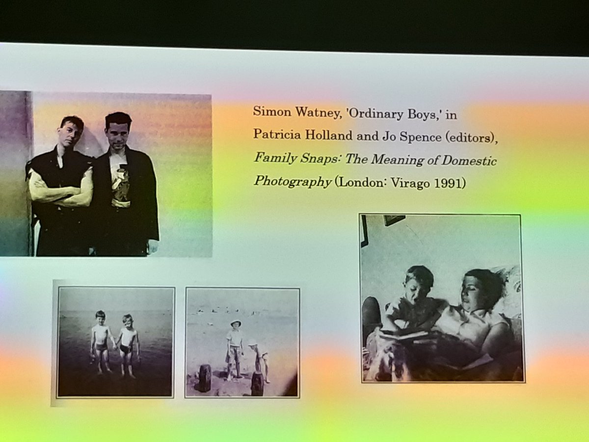 TheHughLane's tweet photo. Fascinating talk with curator Logan Sisley considering what family photo albums do and don't say, with a particular focus on Gay narratives, through the work of contemporary artists. For the marvellous OUTing the Past Festival #outingthepast #HLtalks https://t.co/XbOiEIQvB7