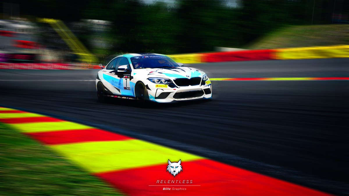 _ItsRelentless's tweet photo. 🐺 The NEW livery out on track. Looking good don't you think so?

Thank you @Bart_Bosschaert for the original image!

#AssettoCorsaCompetizione #simracing #beACC #AssettoCorsa #eSports #gaming #eSports #BMW #M2 #BlitzGraphics https://t.co/rug8WHk6u0