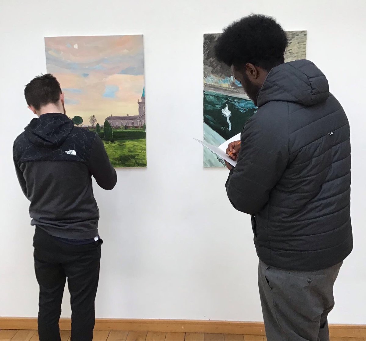 St_Marys_cbs's tweet photo. 6th Year Art students visited the Kathy Tynan exhibition ‘Keep some steady friends around’ at the Dunamaise Theatre Art Galley this morning. 🎨🖌🖼 @dunamaise.arts.centre @kathy.tynan #localgallery #sketchingart #fromeachtheirbest https://t.co/FenBpZ8IQB