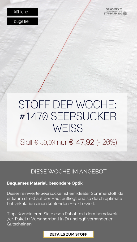 hemdwerk's tweet photo. ANZEIGE

Der neue Stoff der Woche: 1470 Seersucker Weiß

Dieser reinweiße Sommerstoff liegt kaum direkt auf der Haut auf, und erzielt so durch optimale Luftzirkulation einen kühlenden Effekt.

https://t.co/WzyAxOxvua

#hemdwerk #masshemden #sale #deal #rabatte #mensfashion https://t.co/TlzZe9sW4c