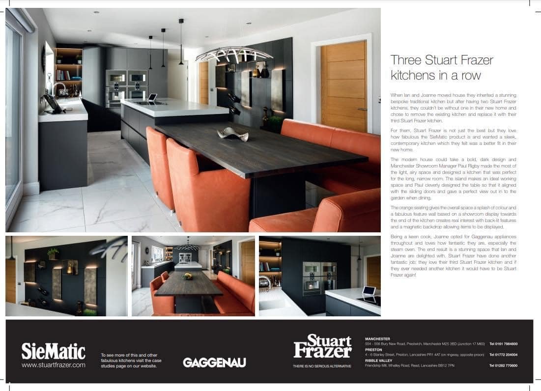 Looking fabulous in <a href="/cheshirelife/">Cheshire Life</a> magazine

When it comes to #kitchens #thereisnoseriousalternative it has to be #StuartFrazer