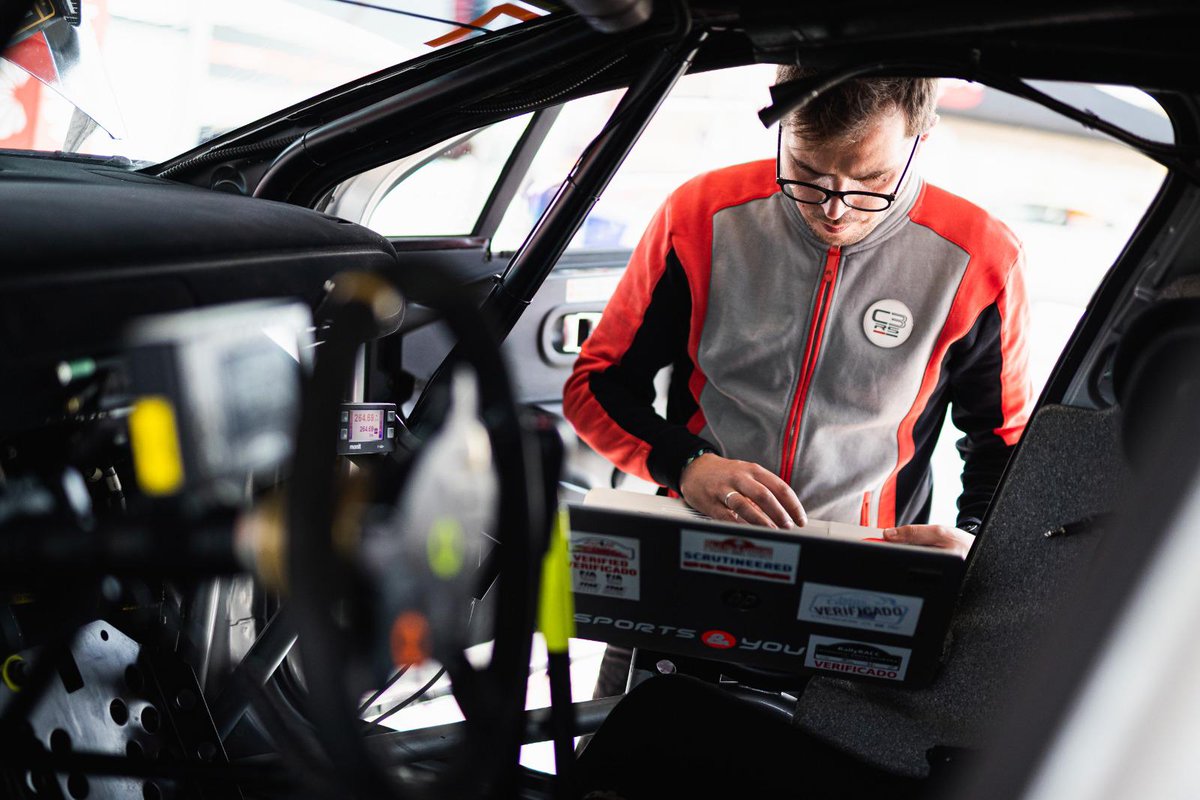 CitroenRacing's tweet photo. Finishing touches on #C3Rally2 and for fans before the start of Rallye Sierra Morena! https://t.co/oR2jMfQIQd
