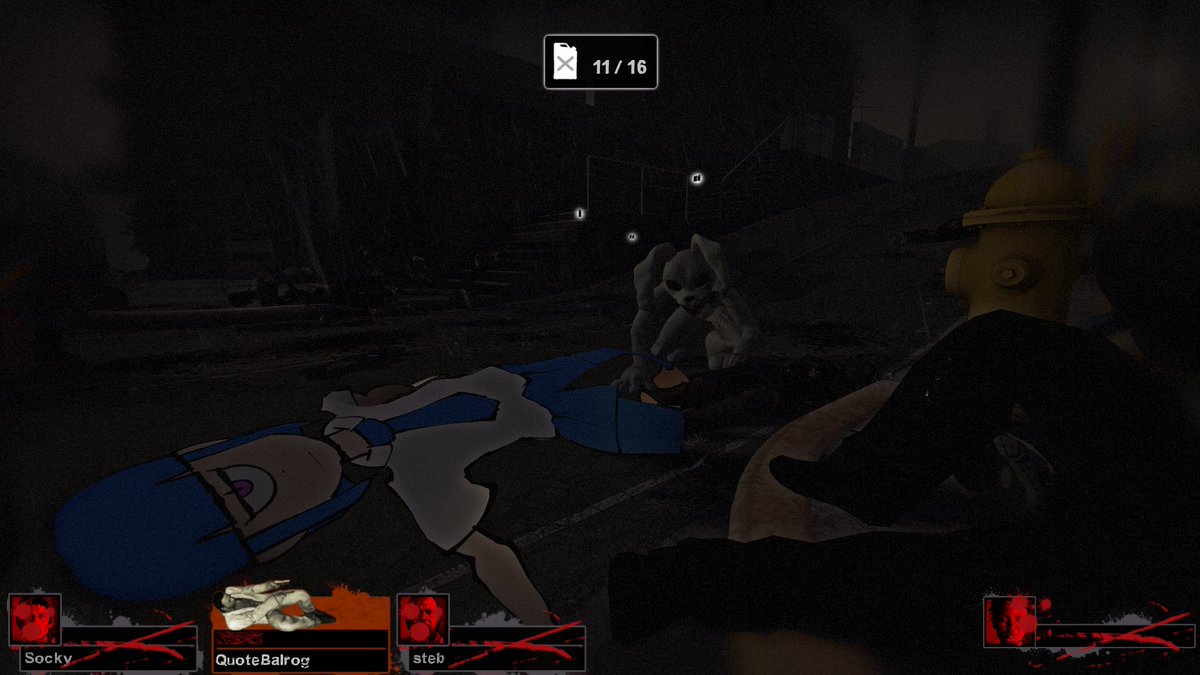 Lilpoplil2468's tweet photo. Played Left 4 Dead with @QuoteBalrog, @SockyTen and @saItysquidkid, made their ocs using the doodle mod, a good way to spend April fools https://t.co/od2FXOAwCT