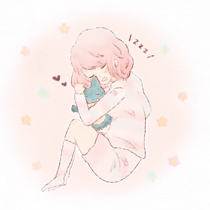 iPadお絵描きしました🌷.*
サムネとかに使おうかなと思ってたんだけど、思ったよりほんわか描けたので上げちゃう…最近この体勢で寝てるので首肩が痛いです🛌 