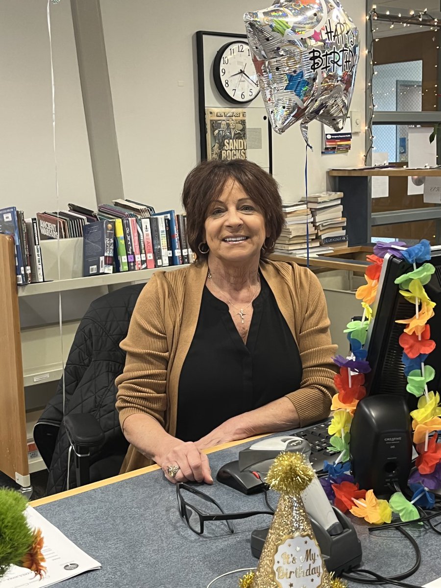 7BLibrary's tweet photo. First up-- Not only is today the beginning of #AASLSLM, it is also our lovely clerk Ms. Carlson's birthday!! Our library would not function the way that it does without her. We โฅ๏ธ you, Ms. Carlson!! #WeAre7B #ChappaquaLovesLibraries https://t.co/diwAtfgaO3