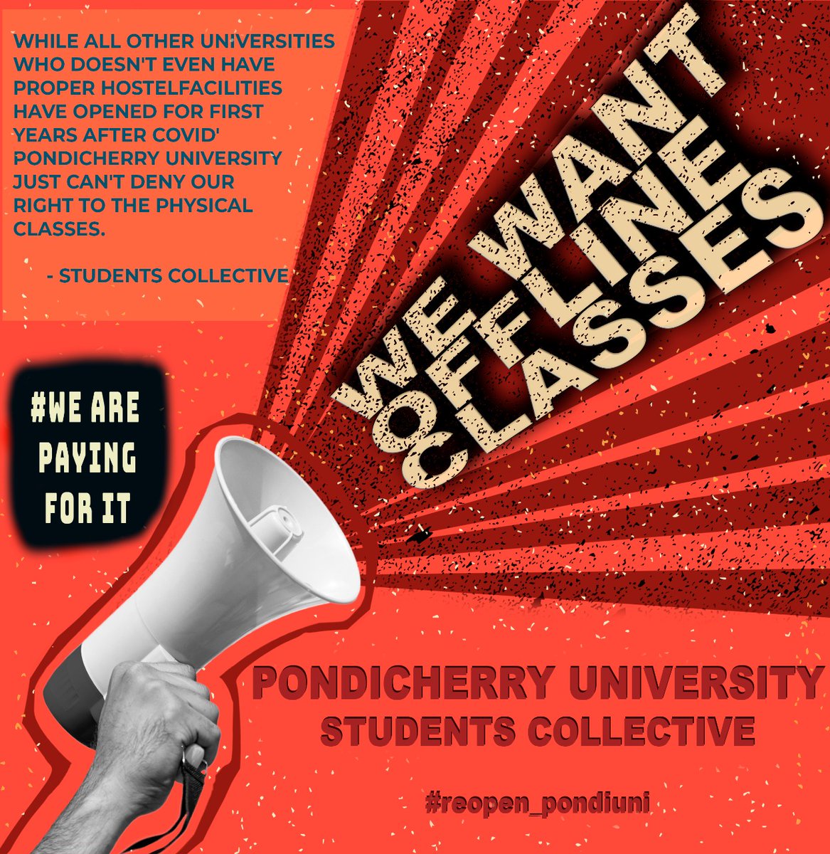 SandhyaTappetla's tweet photo. We are struggling to understand the concepts through online classes .
 In my area no proper networks .
Start offline classes. 
#reopen_pondiuni 
#reopen_pondiuni 
@PondiUniVC 
@GurmeetSinghVC 
@ugc_india 
@EduMinOfIndia https://t.co/ZsQmOo64Q0