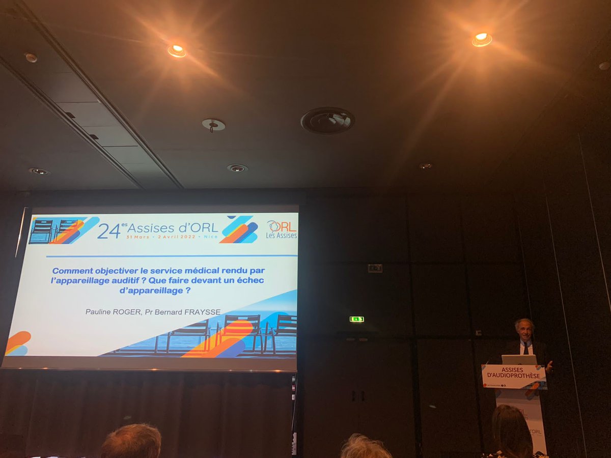 Audio_infos_365's tweet photo. En direct des #AssisesORL de Nice, le Pr. Bernard Fraysse nous présente l'atelier "Comment objectiver le service médical rendu par l'appareillage auditif ? Que faire devant un échec ?" https://t.co/Pprzm5jCqW