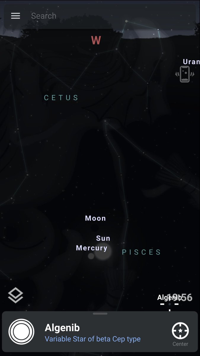 Mengawati hilal via aplikasi android, dan setelah di zoom hilal memang belum nampak