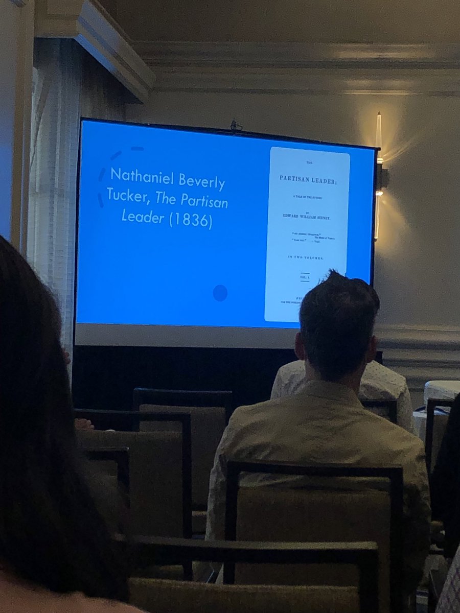 SRSamuels's tweet photo. Waking up to Nathaniel Beverly Tucker, publishing in 1836… that’s why I came to #22c19
#panel18
#salona https://t.co/PEJe2PfvX7