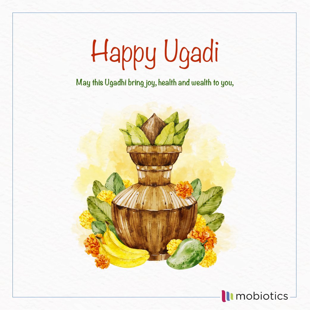 mobioticsinc's tweet photo. Mobiotics wishing you and your family a very Happy Ugadi 🌴🍀

#Ugadi #ugadi2022 #festival #wishes https://t.co/nhNwTLnNKD